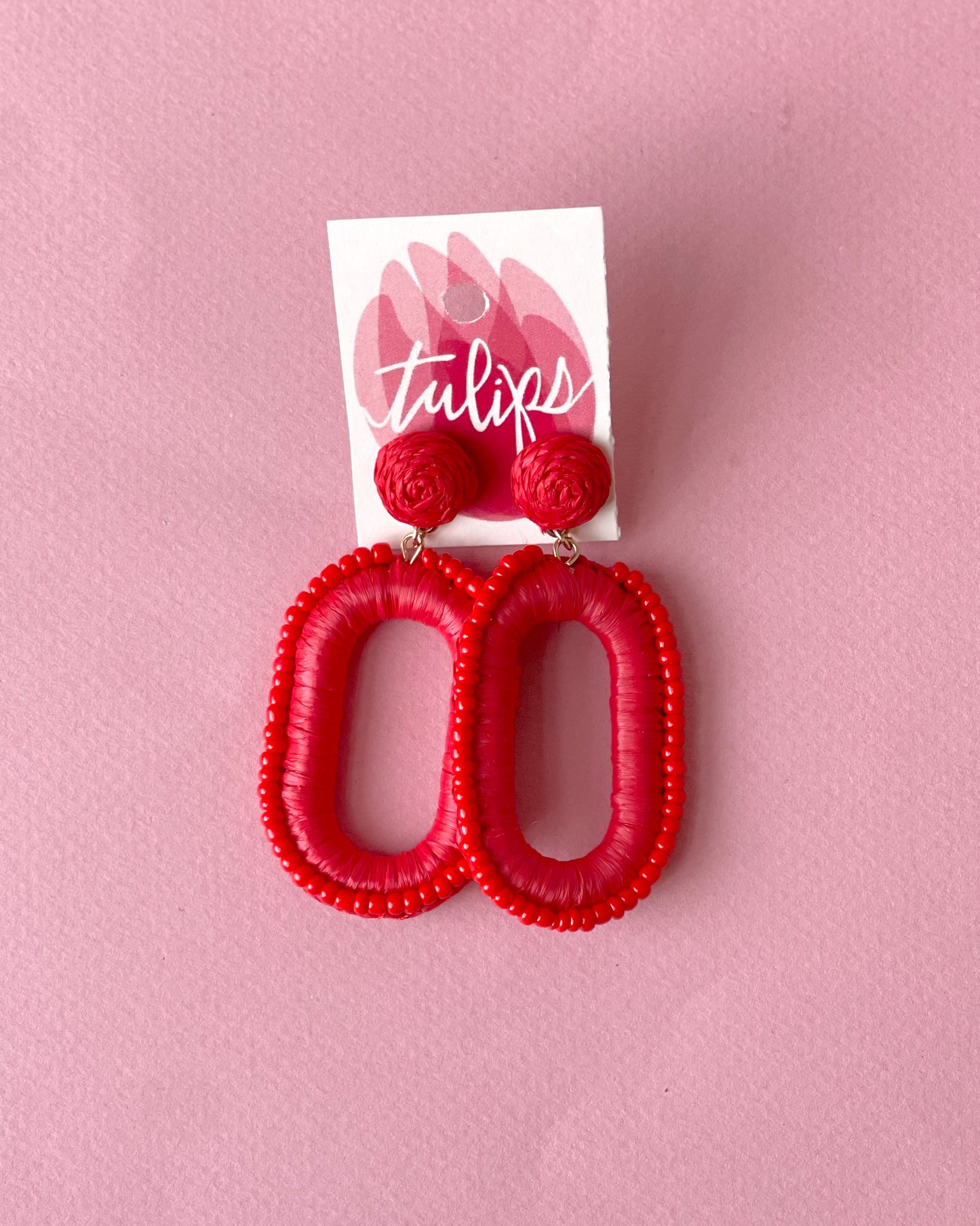 Red Statement Earrings