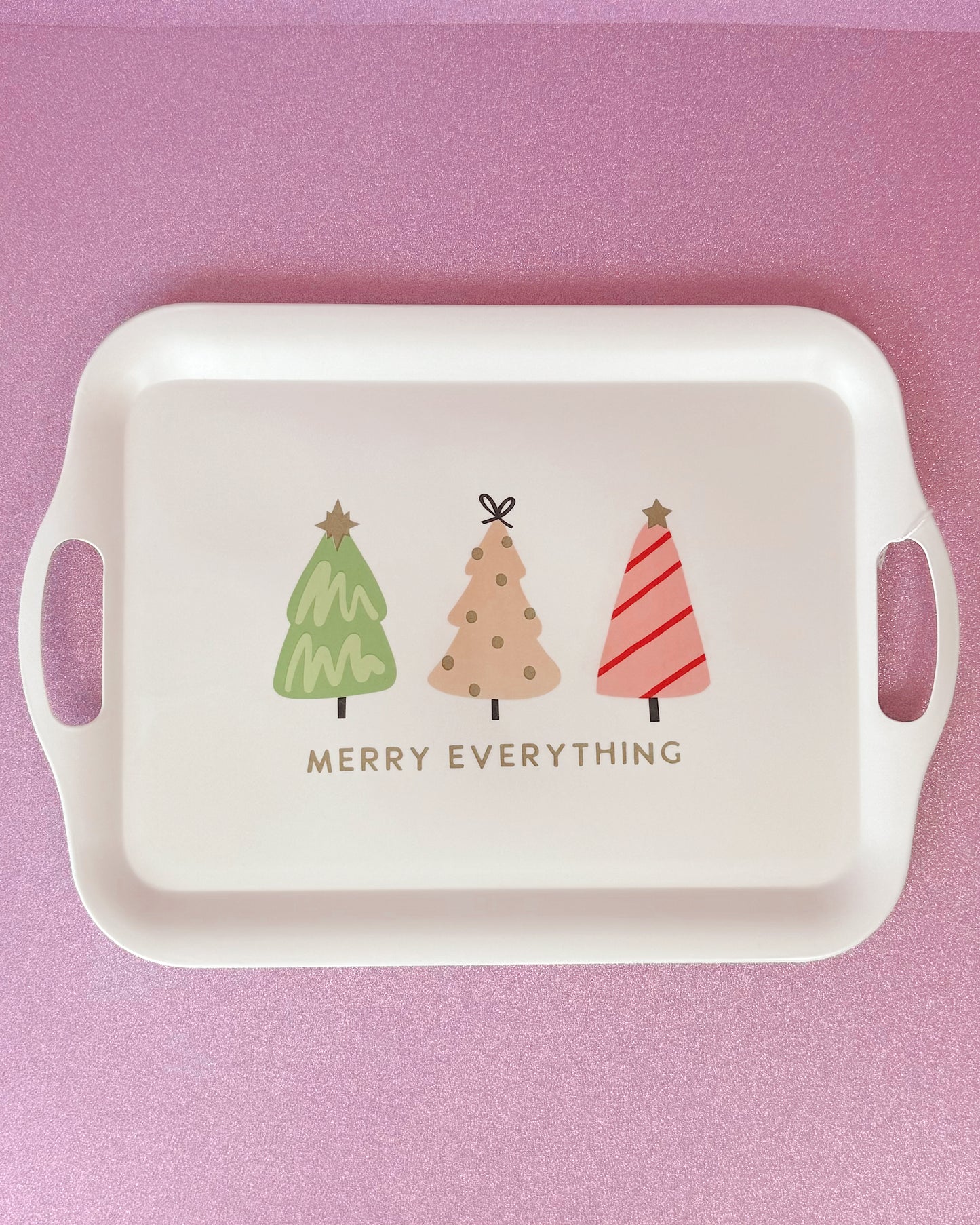 Merry Everything Bamboo Tray