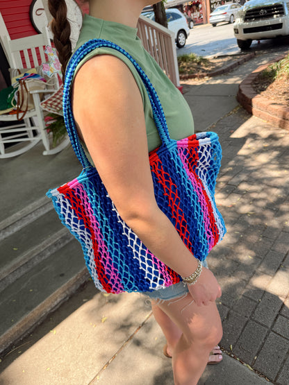 Shiraleah Braziliana Blue Stripe Tote