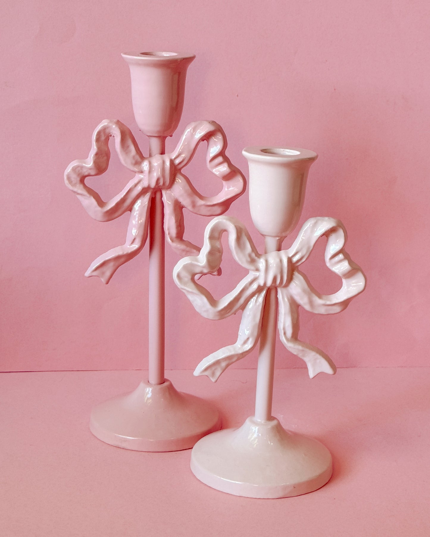 Iron Bow Taper Candle Holder