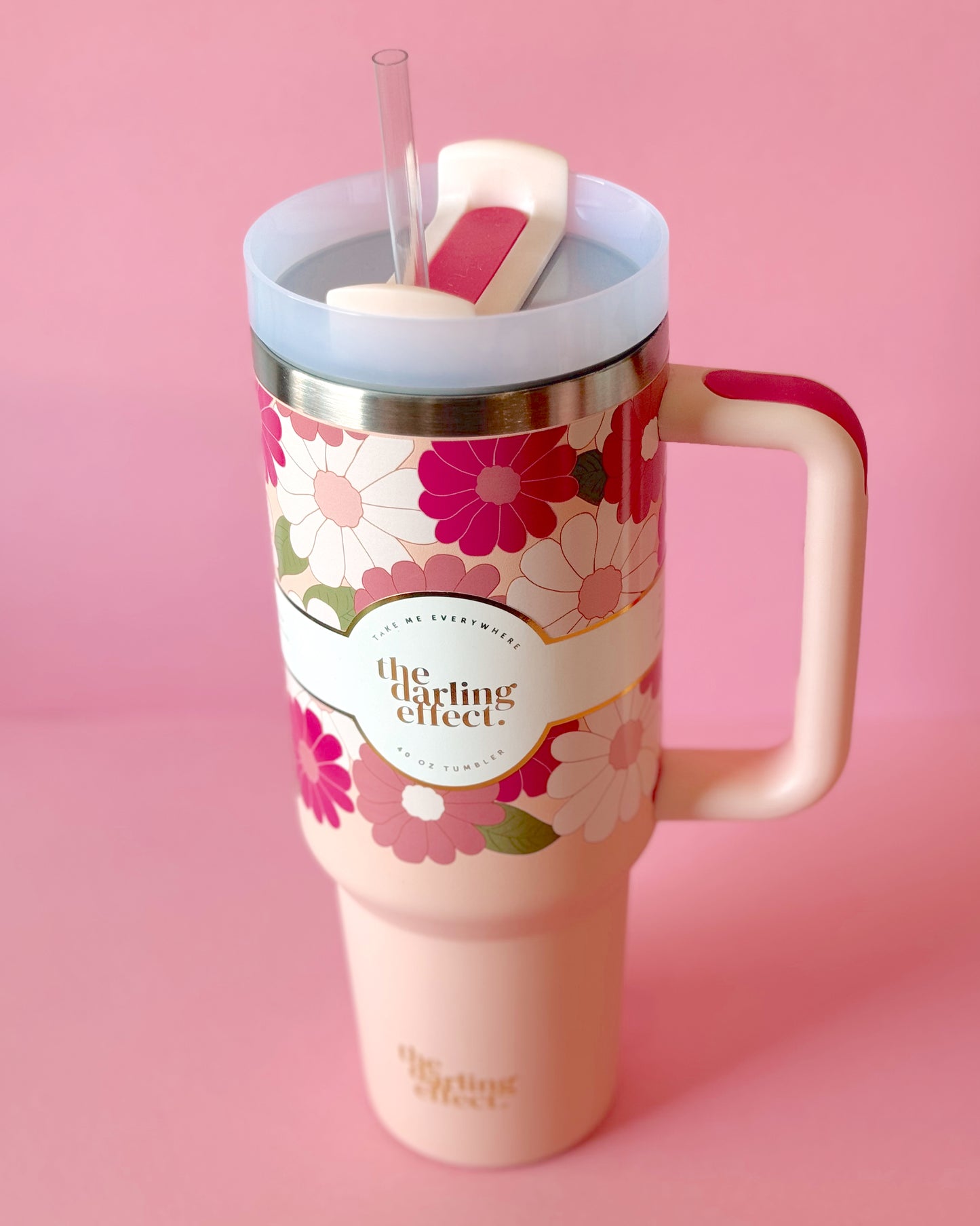 Daisy Craze Hot Pink Tumbler