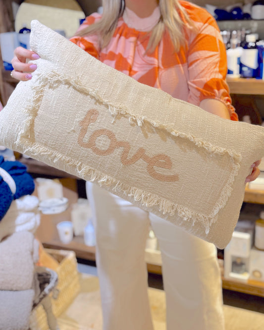 Love Embroidered Pillow