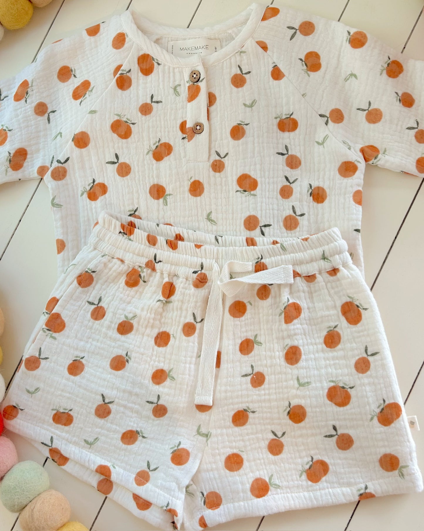 Mandarin Raglan Shirt + Shorts Set