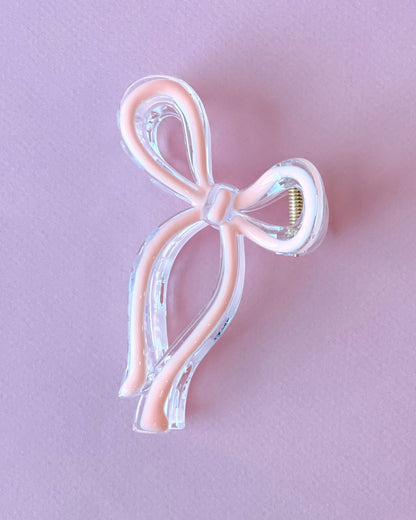 Jelly Color Bow Hair Clip