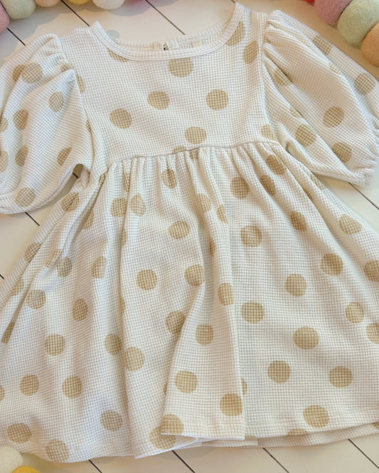 Butter Dots Waffle Dress