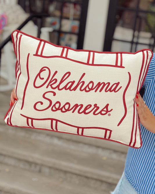 Oklahoma Stripe Pillow