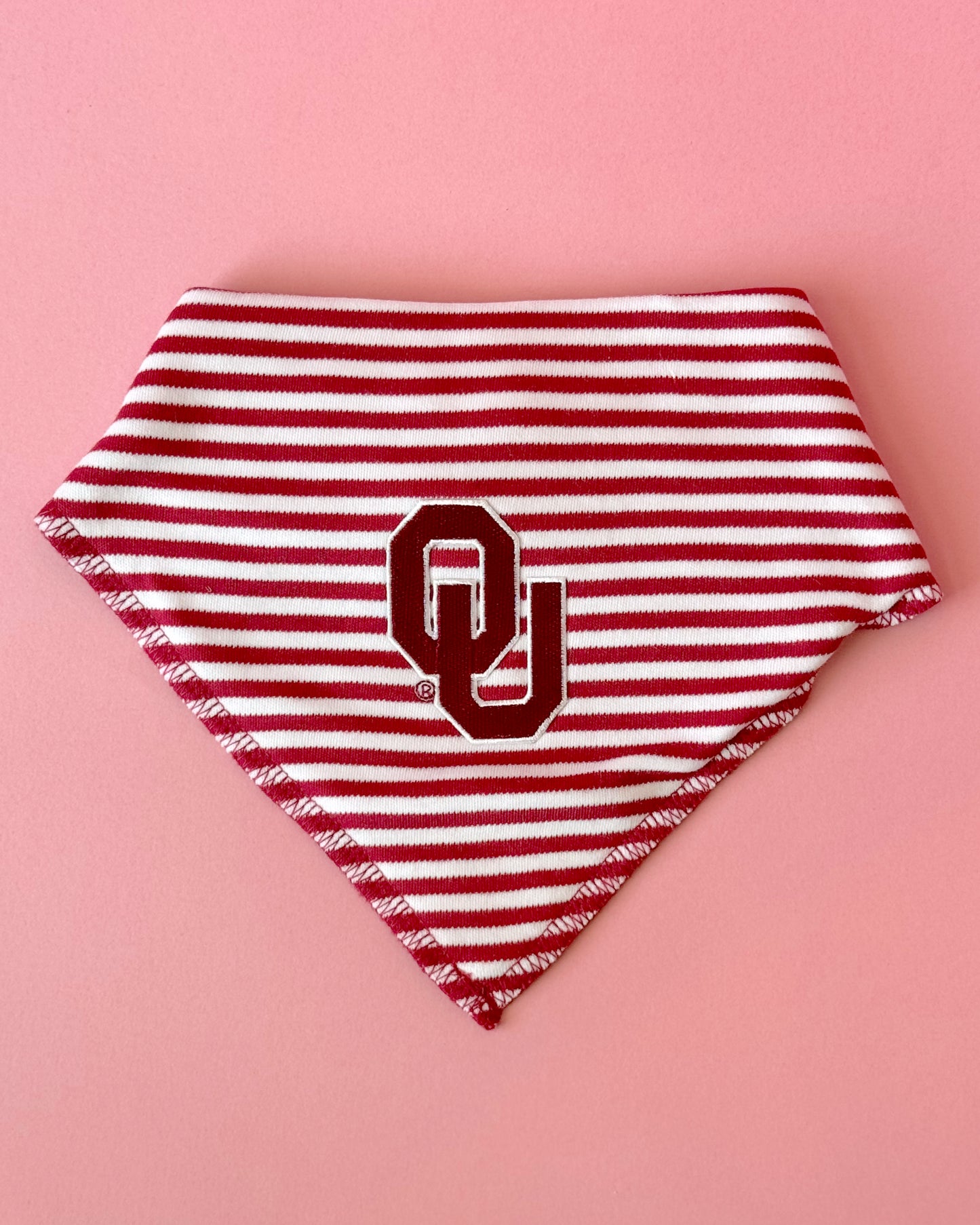 Crimson Stripe Bandana Bib