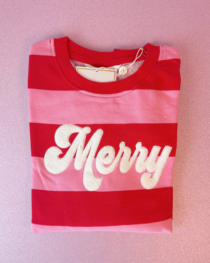 Merry Stripe Sweatshirt