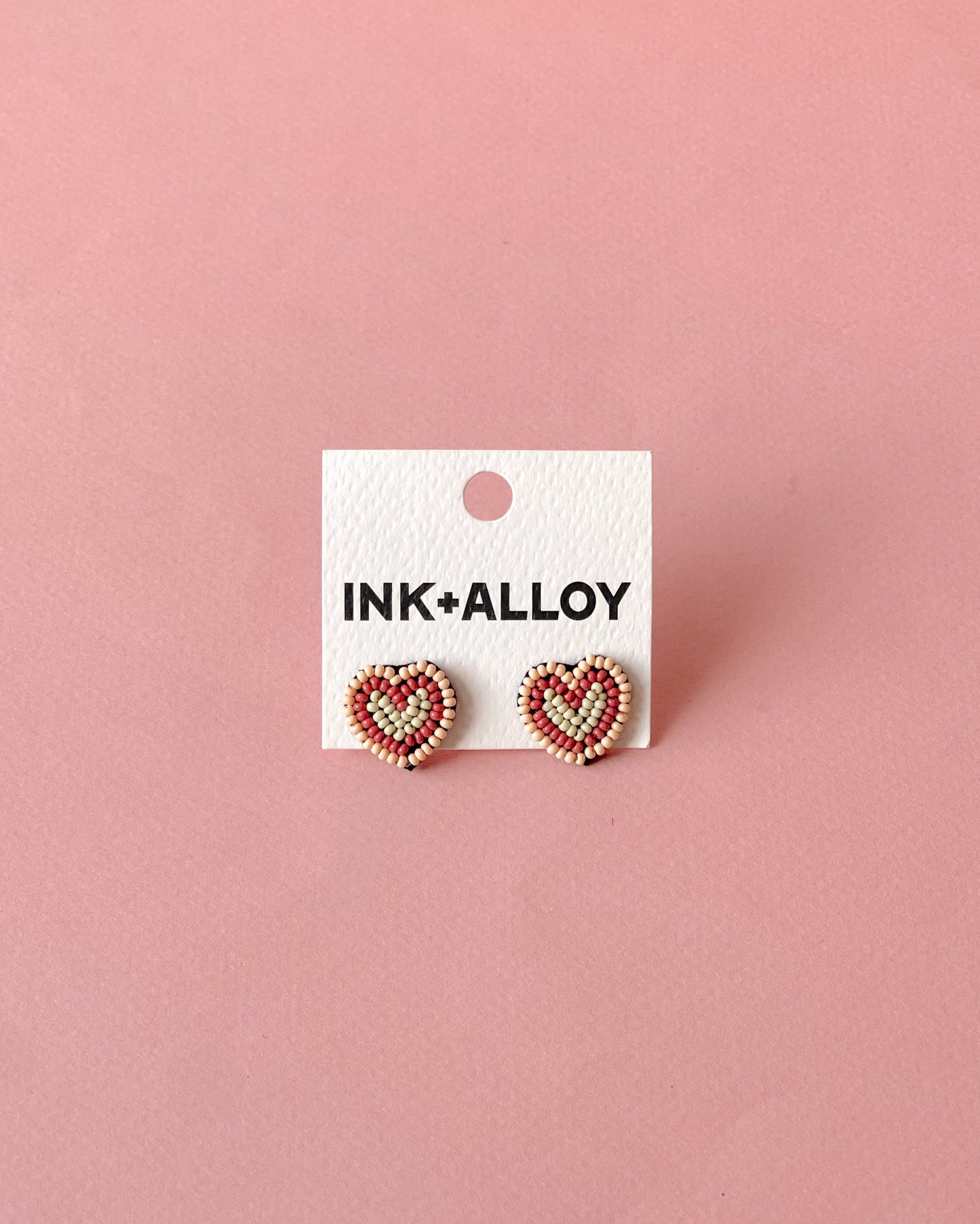 Blush Terra Cotta Heart Earring