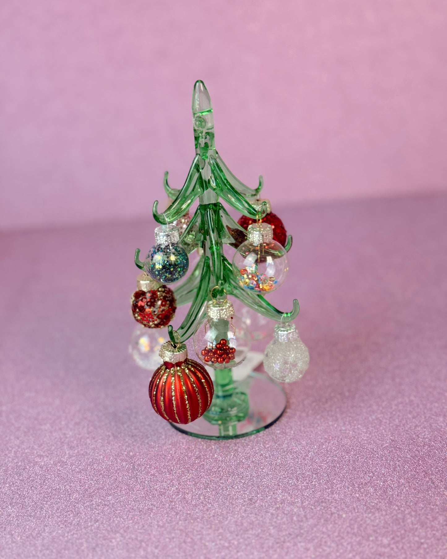 Small Dangle Ball Tree 6" Glass