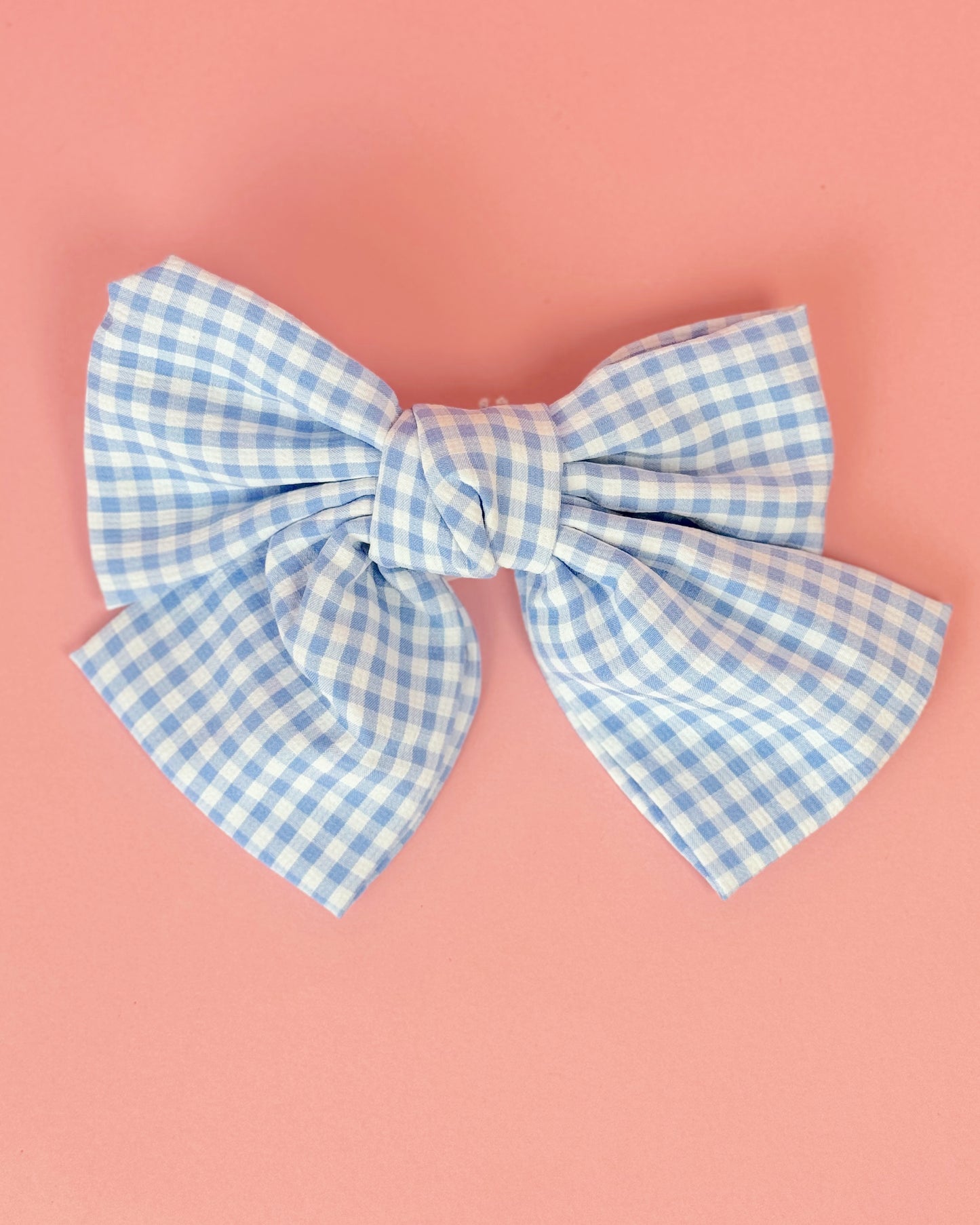 Gingham Bow Hair Clip