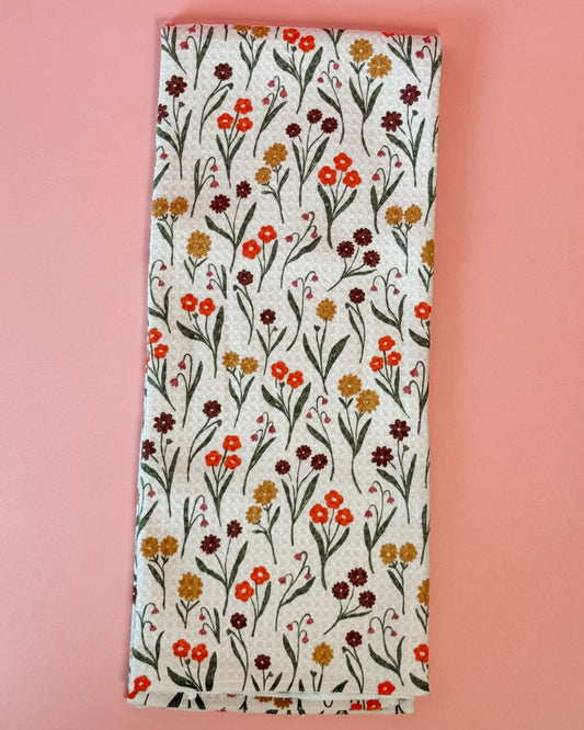 Fall Blossom Tea Towel