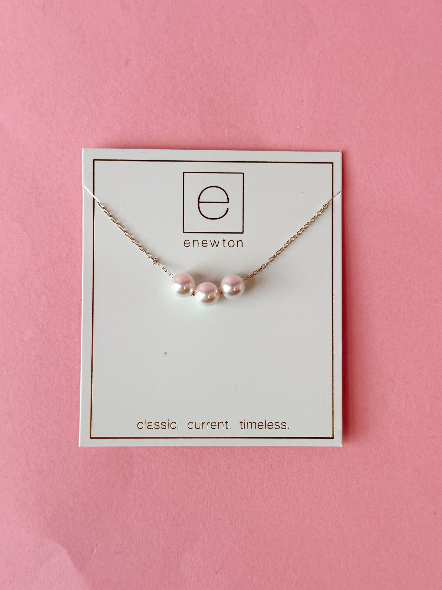 16" Necklace Gold Joy Pearl 6mm