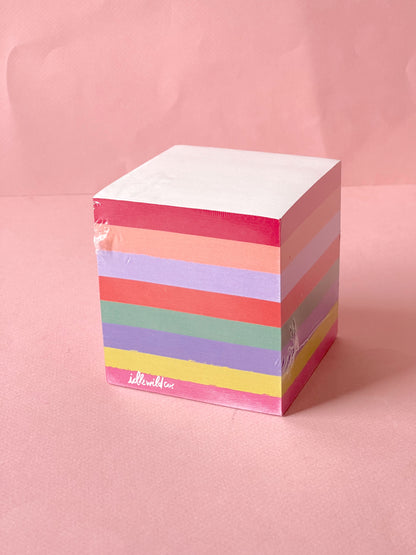 Rainbow Sticky Note Cube