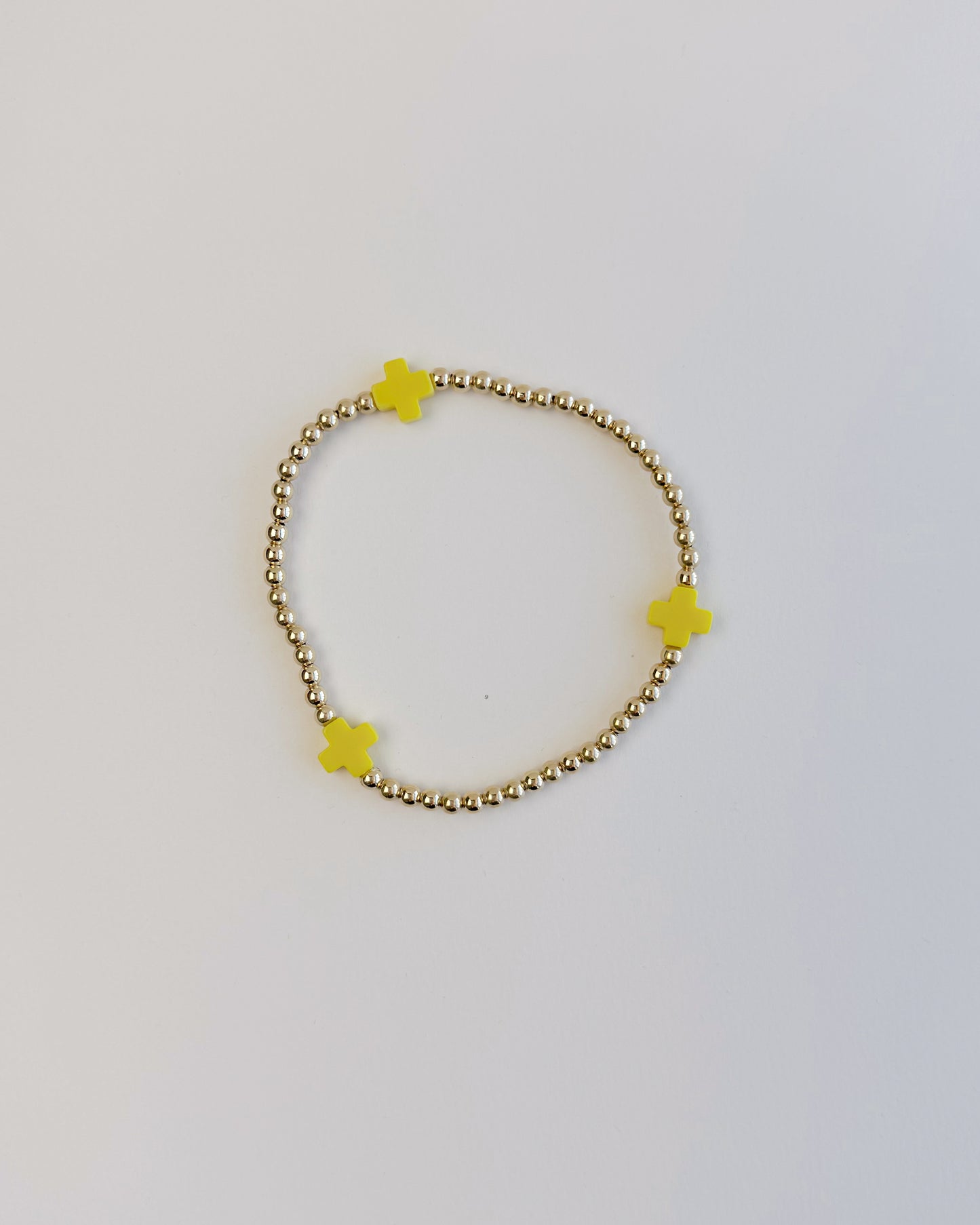 Signature Cross Bracelet - Canary