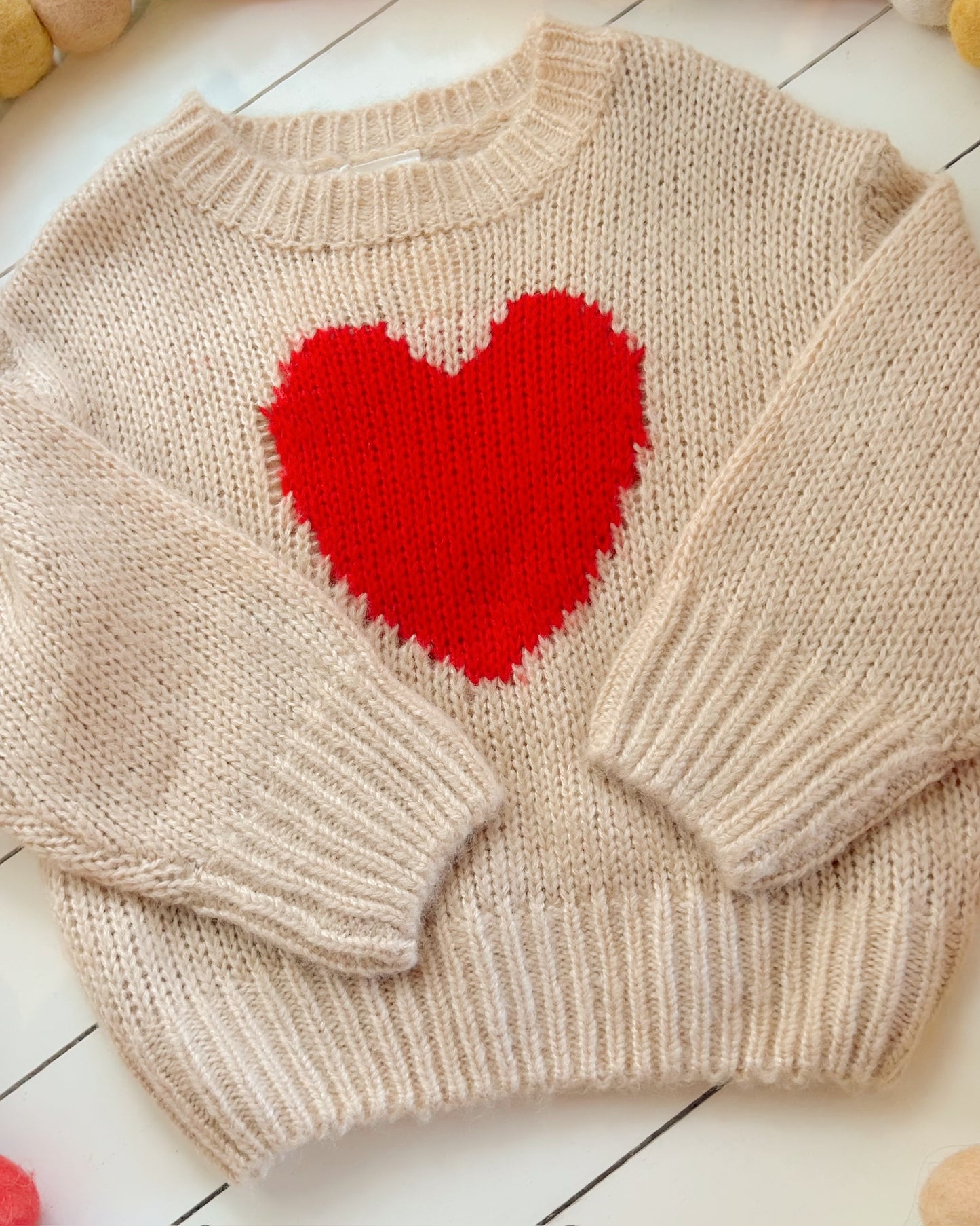Girls Valentine Knitted Sweater W/Skirt