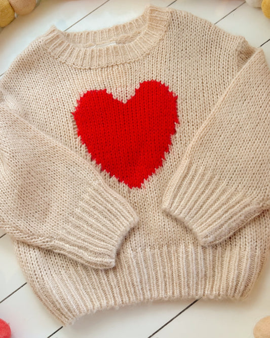 Girls Valentine Knitted Sweater W/Skirt