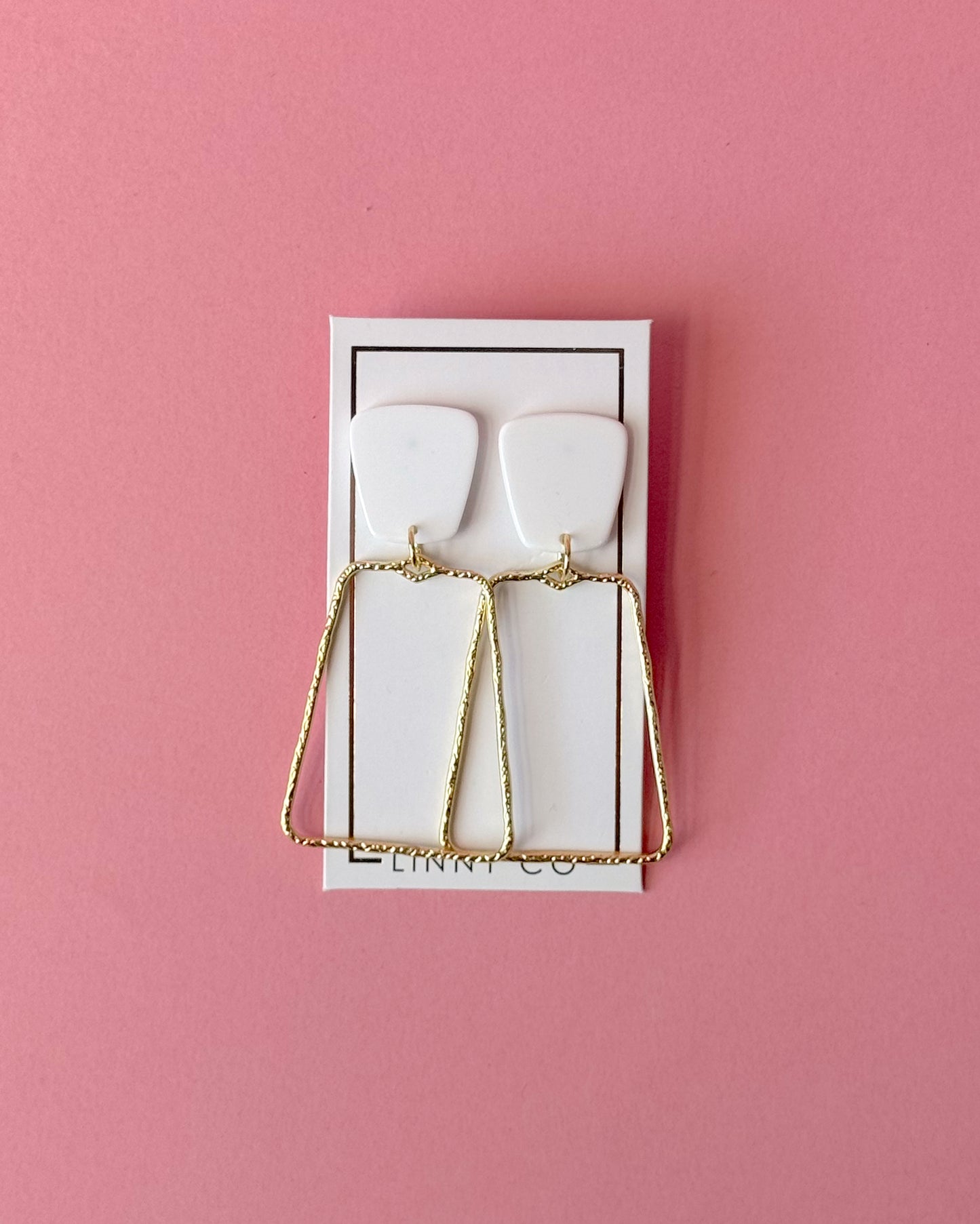 White Kaelyn Earrings