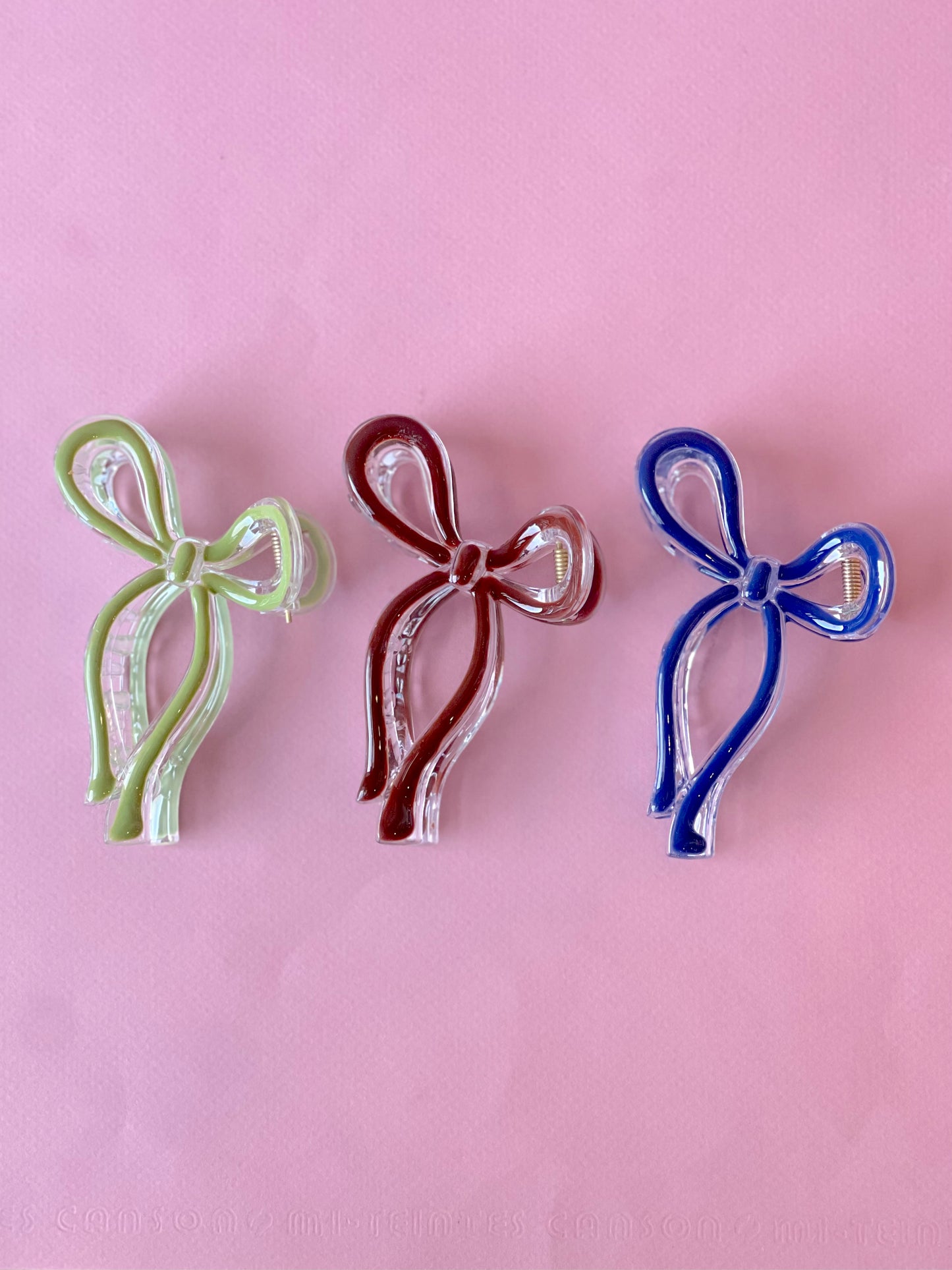 Jelly Color Bow Hair Clip