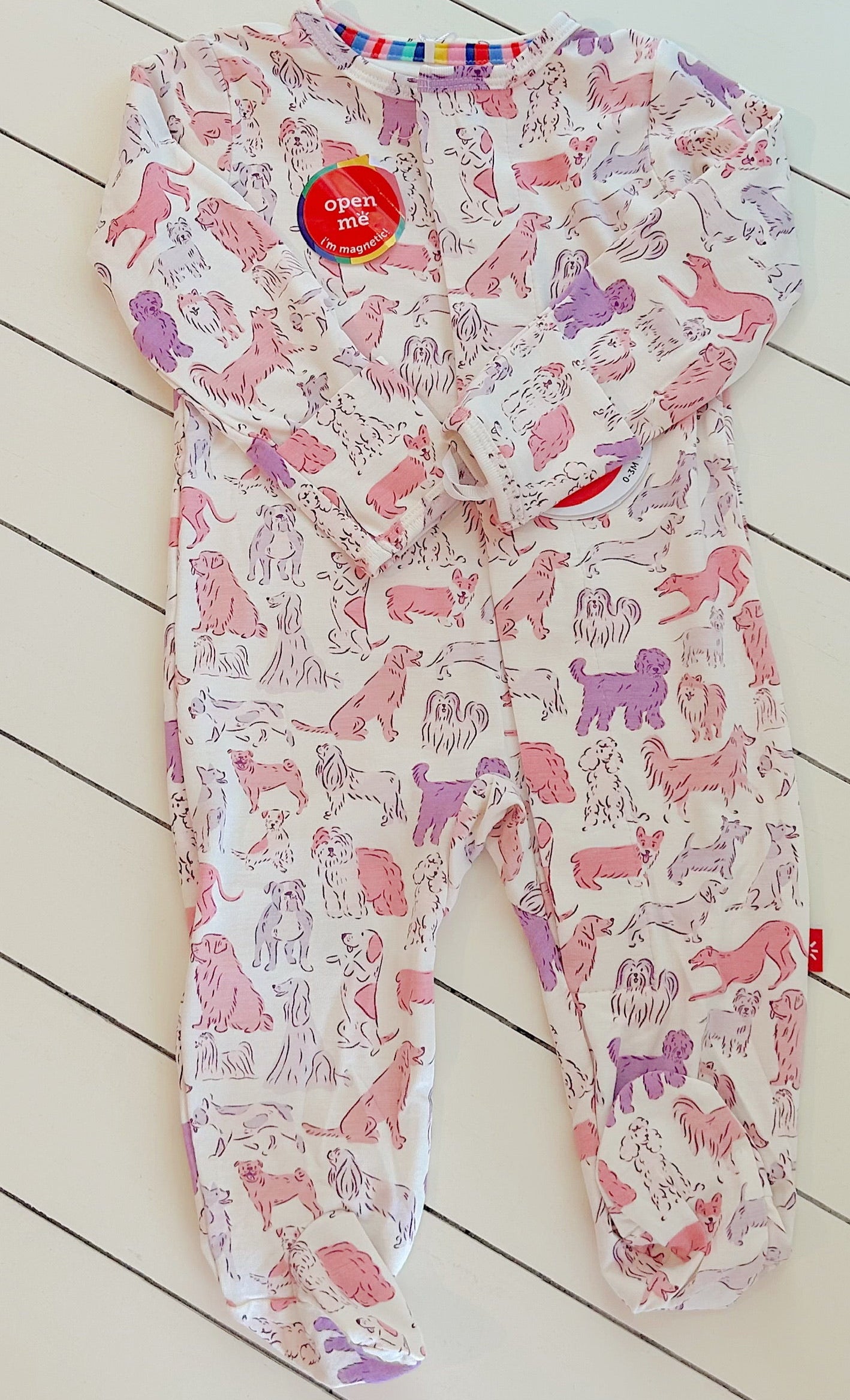 Pink It's A Paw-ty Footie