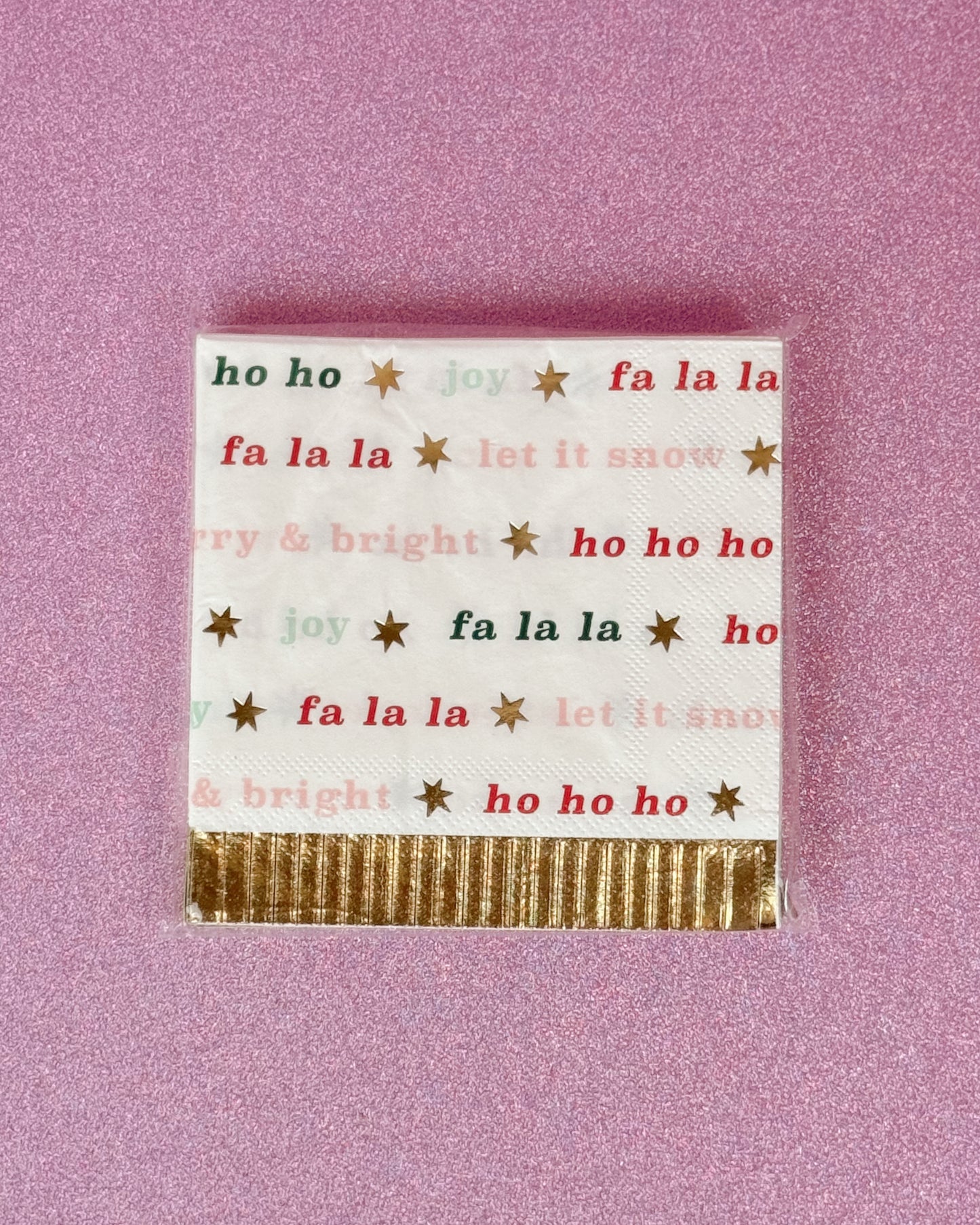 Christmas Foil Fringe Napkin