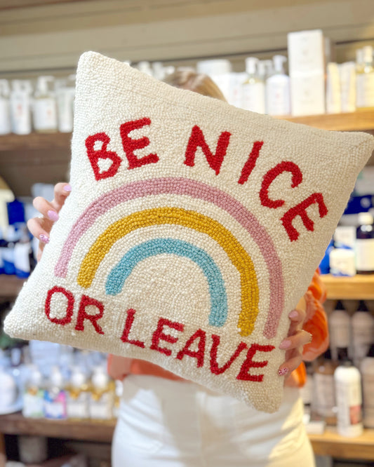 Be Nice Or Leave Pillow