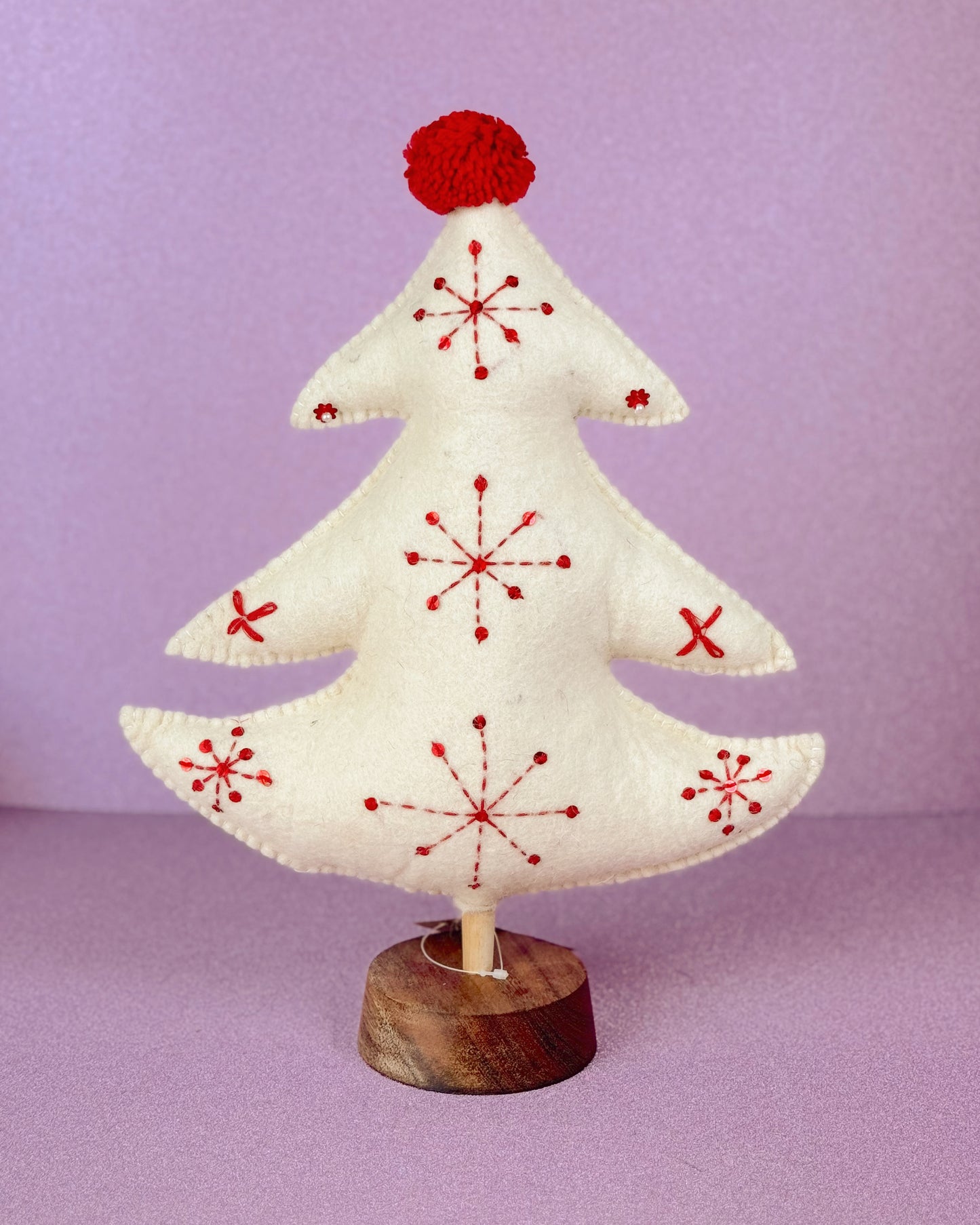 Embroidered Wool Tree