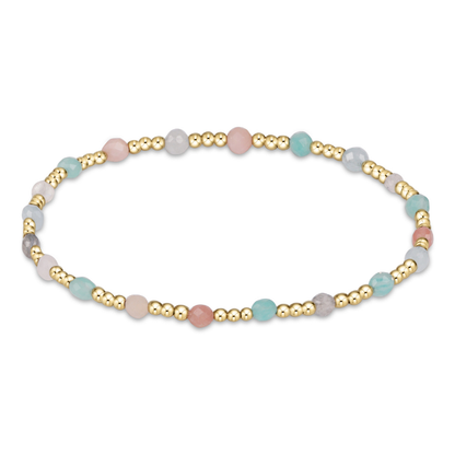 Gemstone Gold Sincerity Bracelet 3mm