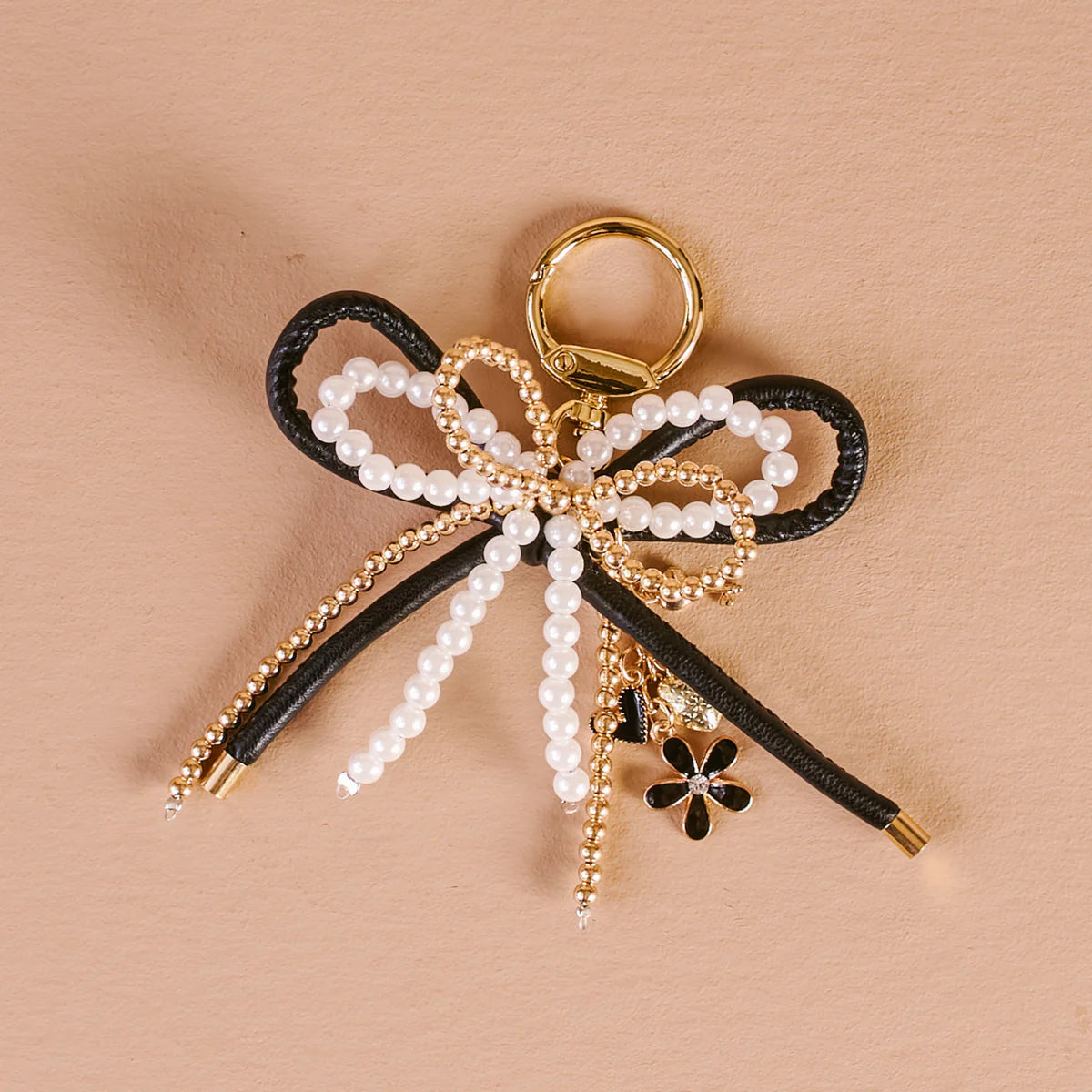 Luxe Glam Layered Bow Bag Charm