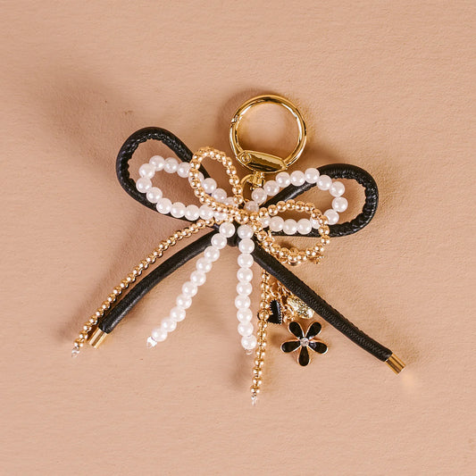 Luxe Glam Layered Bow Bag Charm