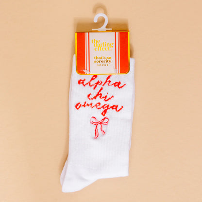 Sorority Emb. Crew Socks