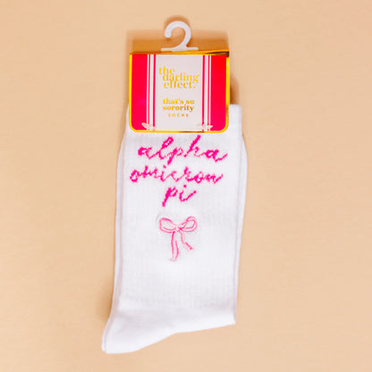 Sorority Emb. Crew Socks