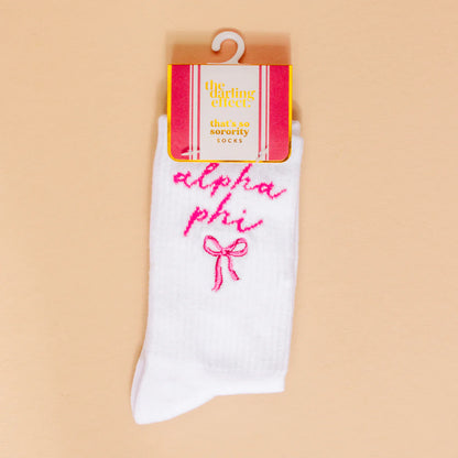 Sorority Emb. Crew Socks
