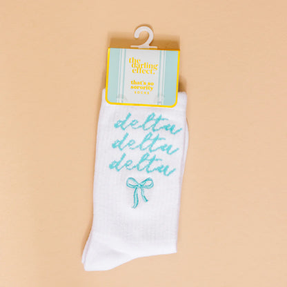 Sorority Emb. Crew Socks