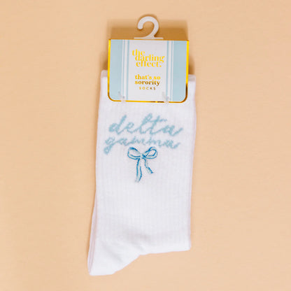 Sorority Emb. Crew Socks