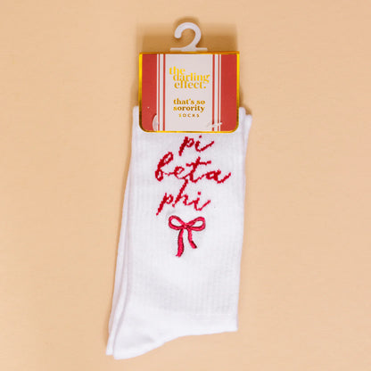 Sorority Emb. Crew Socks