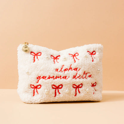 Sorority Bows & Pearls Teddy Pouch