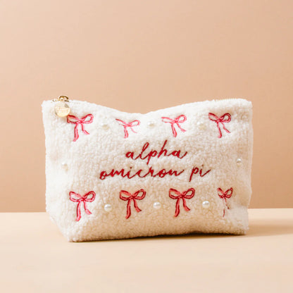 Sorority Bows & Pearls Teddy Pouch