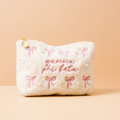 Sorority Bows & Pearls Teddy Pouch