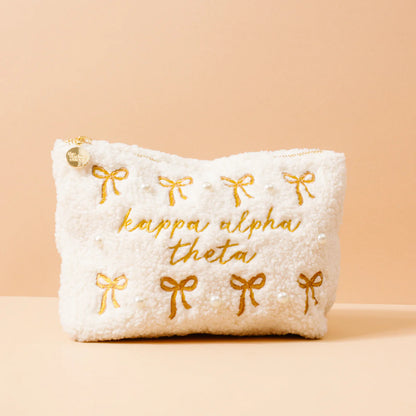 Sorority Bows & Pearls Teddy Pouch