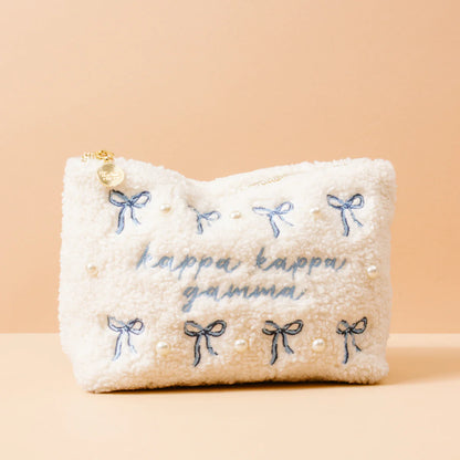 Sorority Bows & Pearls Teddy Pouch