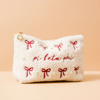 Sorority Bows & Pearls Teddy Pouch