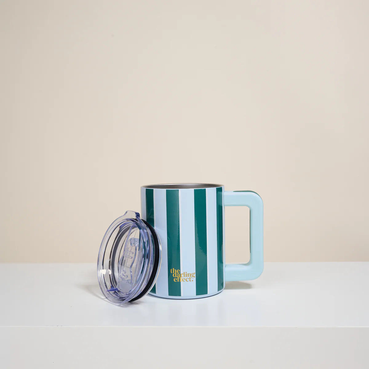 Teal Sicily Stripe 14 oz Tumbler