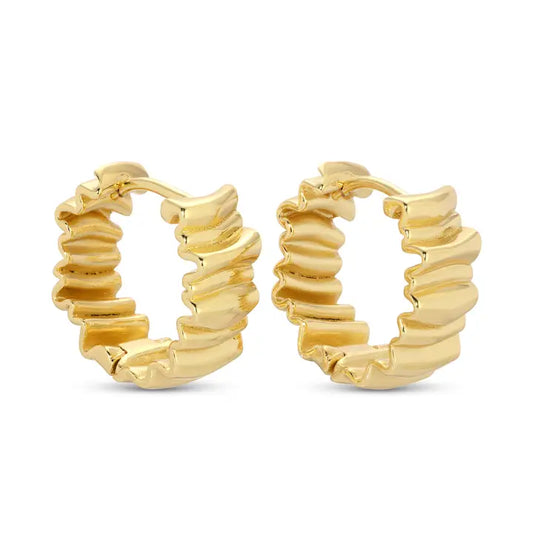 Crinkled Gold Huggies