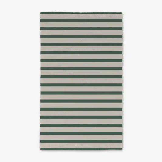 Deep Green Stripes Luxe Towel