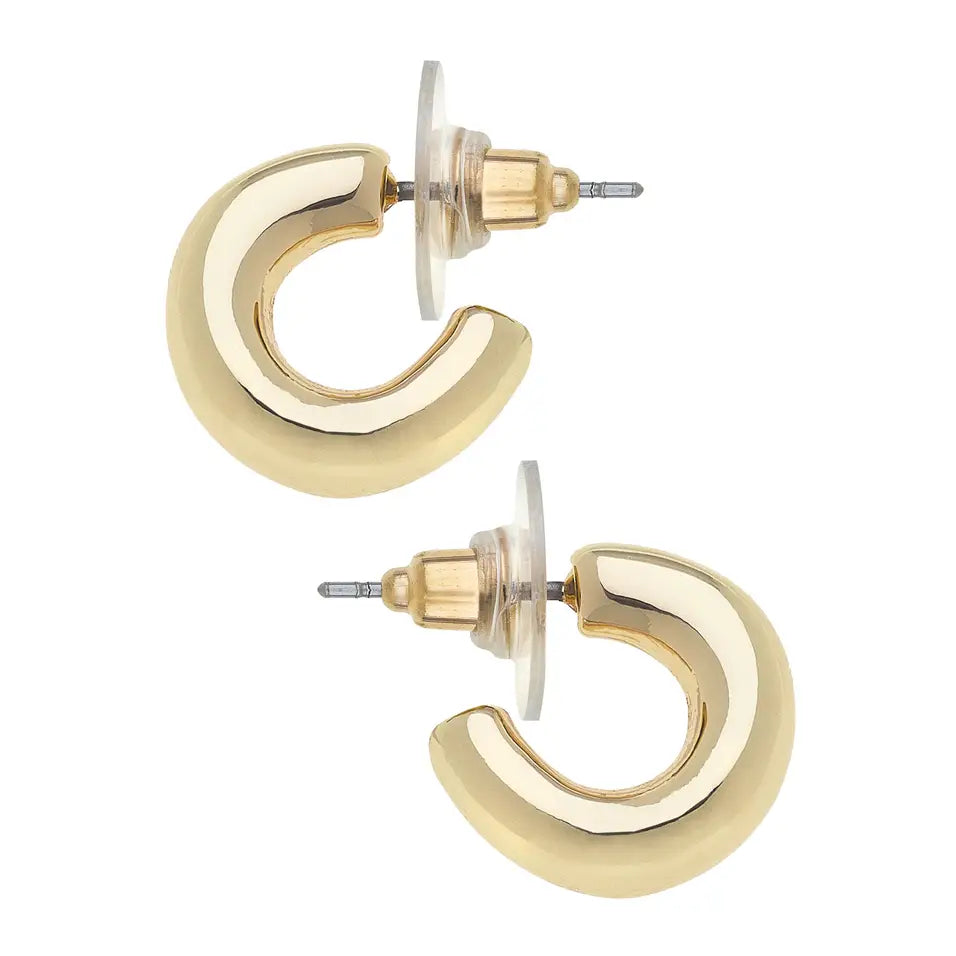 Alison Hoop Earrings in Shiny Gold