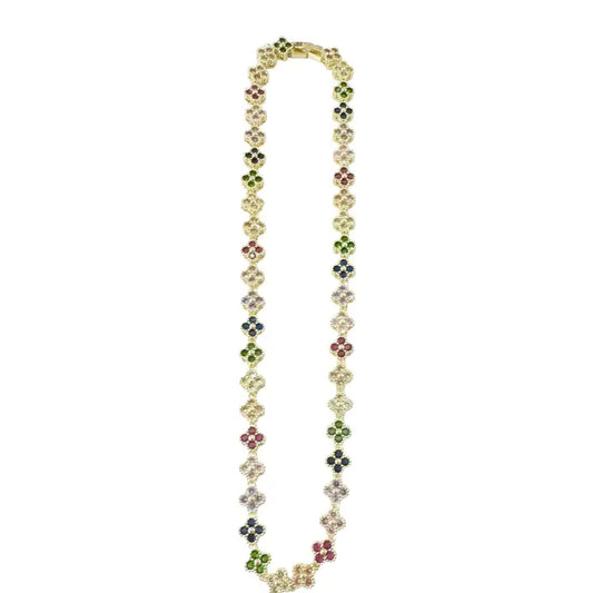 Annie Clover Multi Color Necklace