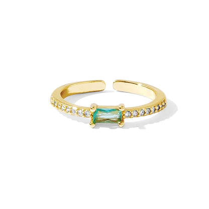 Just A Touch of Color Pavé Adjustable Ring