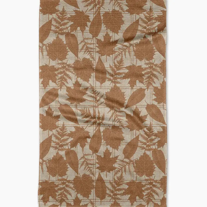 Autumnal Leaves Gold Towel