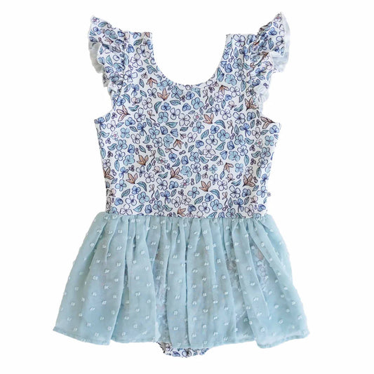 Ballerina Blossom Swiss Dot Leotard